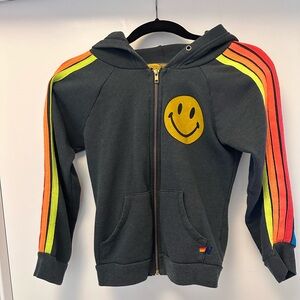 Aviator nation kids smiley zip up hoodie